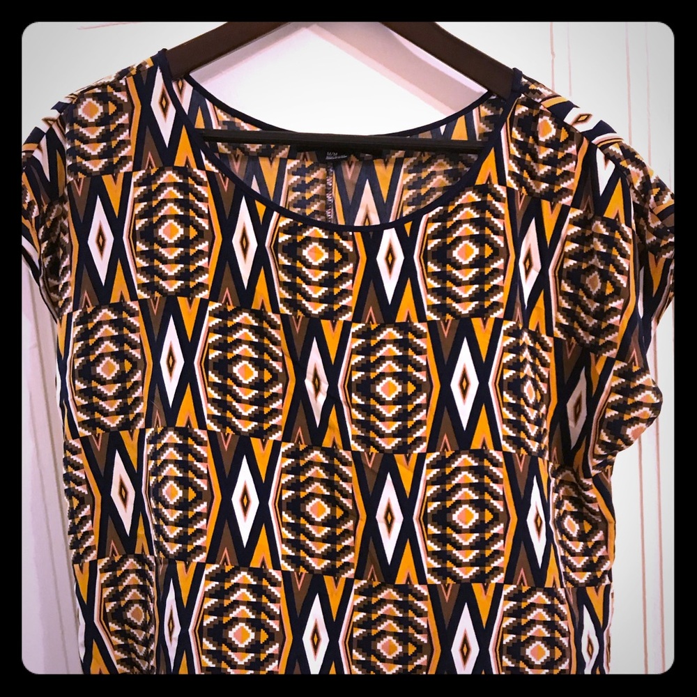 Short sleeve silk top